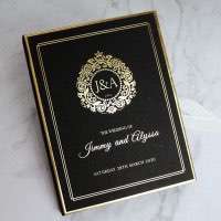 Hardcover Box Foiling Printing Transparent Acrylic Invitation Card Customized